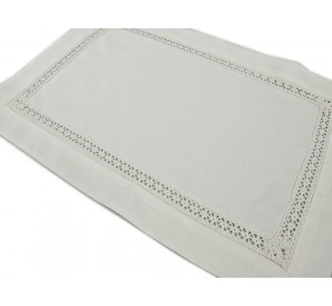 Dekoracyjna Nakładka z koronką - biała - 30x45 cm 264 B
