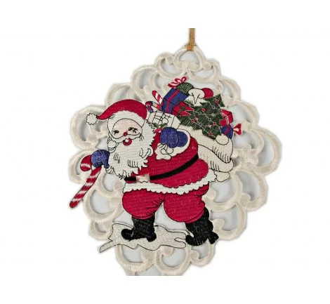 Zawieszka świąteczna Mikołaj z Prezentami Boże Narodzenie na okno