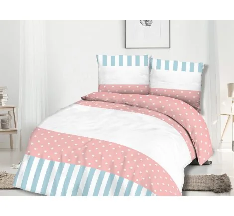 Pościel z bawełny - Pasy, Koła 220x200 - 71403/1 Cottonlove