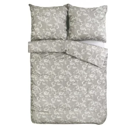 Pościel z satyny - Sweet Home -jasny popiel - esy floresy - 200x220 cm - Bonus 34 - wz. 18489/15 - Andropol