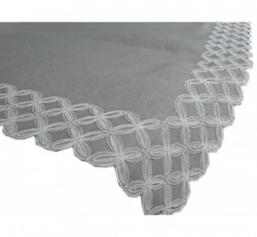 Elegancki Bieżnik Haftowany 85x85 cm – Szary