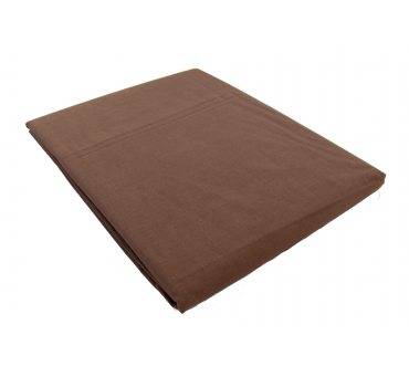 Prześcieradło bawełniane Słodkie Sny  160x215 -  Brązowe  -  bez gumki z bawełny