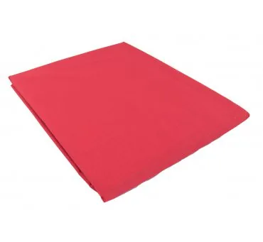 Prześcieradło bawełniane Słodkie Sny 220x200 - Czerwone - bez gumki z bawełny