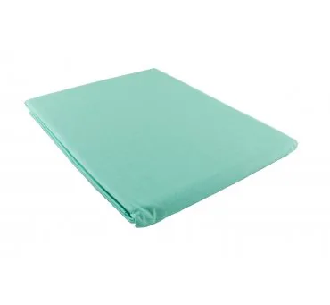 Prześcieradło bawełniane Słodkie Sny 220x200 - Miętowe - bez gumki z bawełny