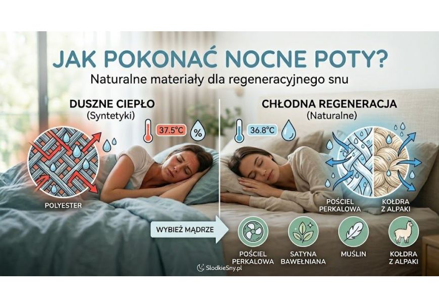 Dlaczego budzisz się rozgrzany i mokry? Wpływ pościeli z poliestru na sen