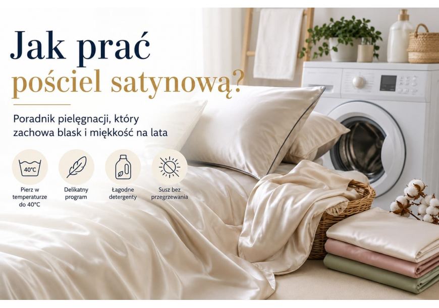 Jak prać pościel satynową: 7 zasad zachowania blasku i miękkości