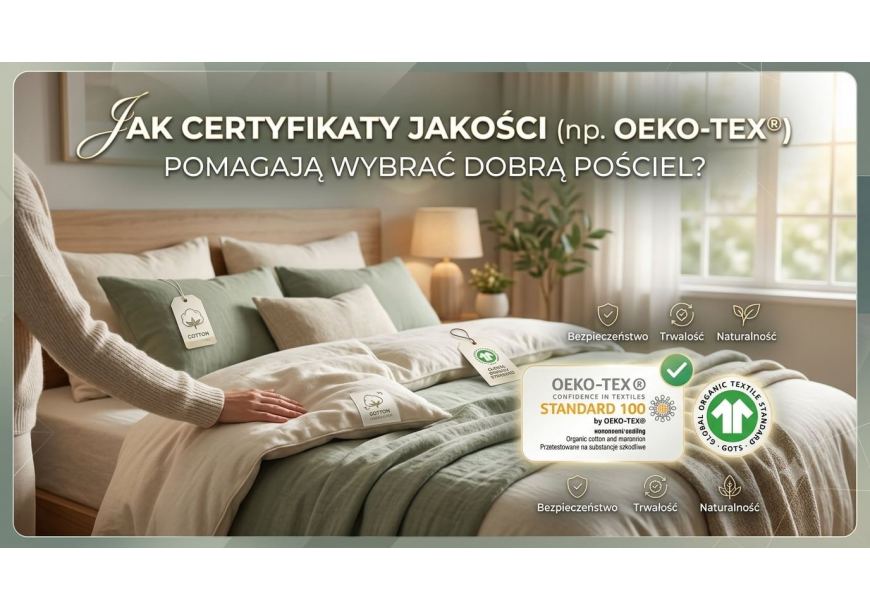 Jak certyfikaty OEKO-TEX® i GOTS pomagają wybrać bezpieczną pościel?
