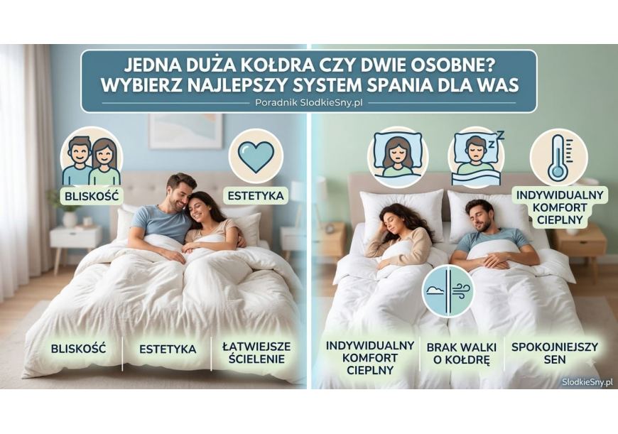 Jedna duża kołdra czy dwie osobne? Co wybrać do sypialni?